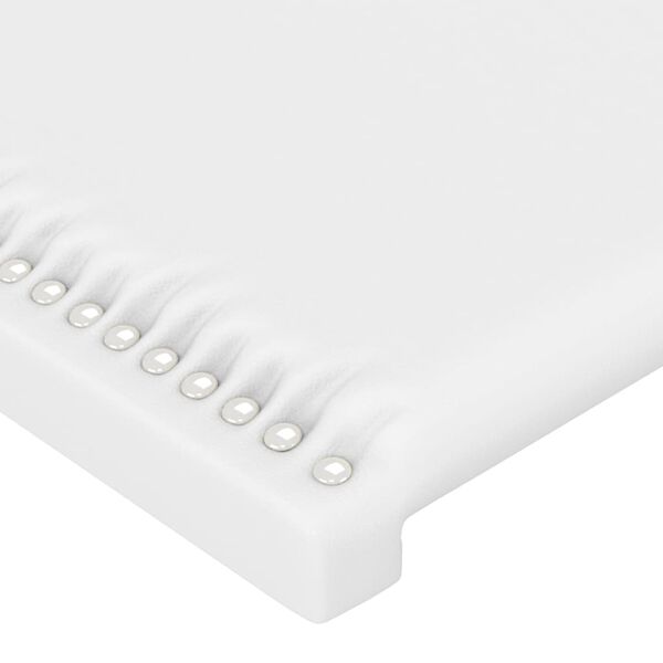 vidaXL Cabeceros 2 unidades de cuero sint&eacute;tico blanco 90x5x78/88 cm