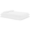 vidaXL Estructura de cama doble sin colch&oacute;n madera maciza blanco