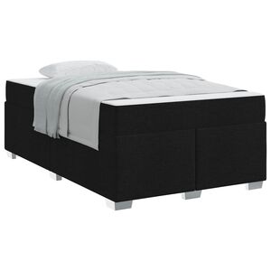 vidaXL Estructura de cama con colch&oacute;n Negro 120 x 190 cm tela