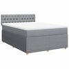 vidaXL Cama box spring con colch&oacute;n tela gris claro 140x200 cm