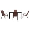 vidaXL Conjunto de Comedor de Jard&iacute;n 5 pcs Marr&oacute;n y Negro