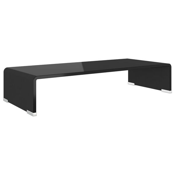 vidaXL Soporte para TV/Elevador monitor cristal negro 60x25x11 cm
