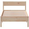 vidaXL Estructura de cama sin colch&oacute;n madera maciza pino 75x190 cm