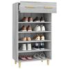 vidaXL Mueble zapatero madera contrachapada gris Sonoma 60x35x105 cm