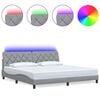 vidaXL Estructura de cama con LED sin colch&oacute;n gris claro 200x200 cm