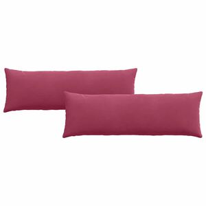 vidaXL Cojines de sof&aacute; 2 pcs Rojo vino 120 x 40 cm Tela de pana