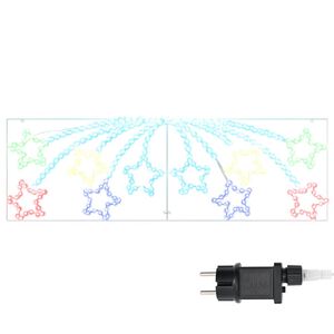 vidaXL Estrella de Navidad con 432 LED Multicolor 180 x 57 cm PVC