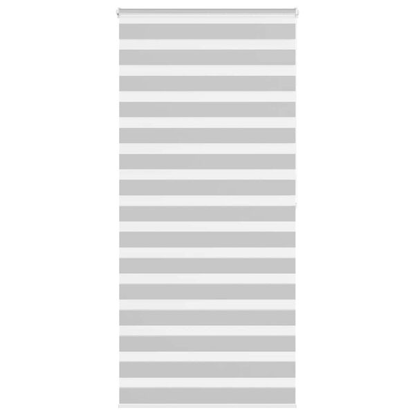 vidaXL Estor cebra gris claro 95x200cm tejido ancho 90,9 cm poliéster