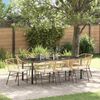 vidaXL Conjunto de Comedor de Jard&iacute;n 9 pcs Marr&oacute;n rat&aacute;n sint&eacute;tico