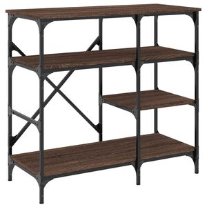 vidaXL Estanter&iacute;a de cocina madera ingenier&iacute;a metal marr&oacute;n 90x40x84 cm