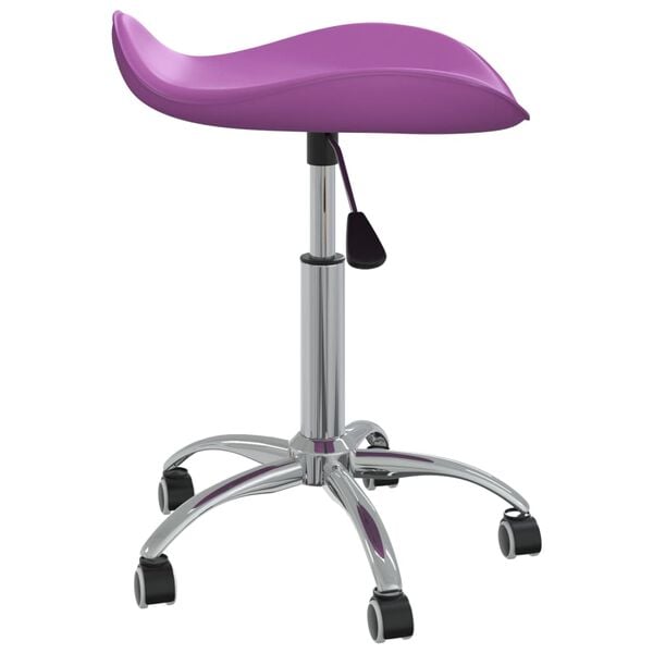 vidaXL Taburete de sal&oacute;n de belleza de cuero sint&eacute;tico morado