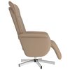 vidaXL Sillón reclinable masaje reposapiés cuero sintético capuchino