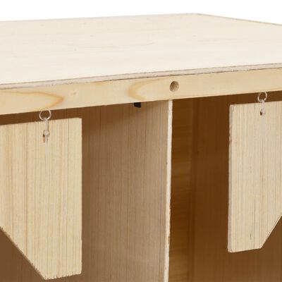 vidaXL Ponedero para gallinas 3 compartimentos madera pino 72x33x38 cm