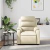 vidaXL Sill&oacute;n reclinable de masaje cuero sint&eacute;tico crema