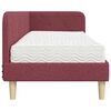vidaXL Estructura de cama en esquina Rojo vino 80 x 200 cm tela