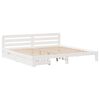 vidaXL Estructura de cama sin colch&oacute;n madera maciza blanca 200x200 cm