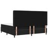 vidaXL Cama tipo Box Spring con colch&oacute;n Negro 200 x 200 cm tela