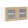 vidaXL Mueble colgante Roble Sonoma y blanco 80 x 31 x 40 cm