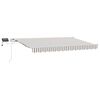 vidaXL Toldo retr&aacute;ctil Gris claro y blanco. 400 x 350 cm