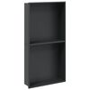 vidaXL Hornacina ducha acero inoxidable negro mate 32x62x9 cm