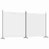 vidaXL Biombo divisor de 2 paneles de tela blanco 348x180 cm