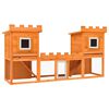 vidaXL Casa grande de animales jaula conejera doble jaula de madera