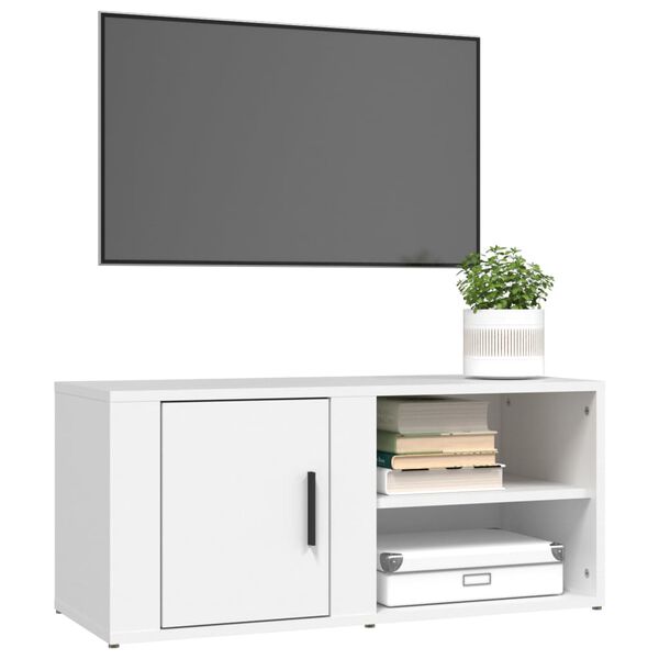 vidaXL Muebles para TV 2 uds madera contrachapada blanco 80x31,5x36 cm