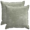 vidaXL Funda de almohada 2 uds. HOUTEN Verde 80 x 80 cm Tela Chenille