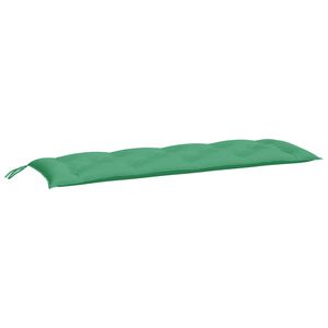 vidaXL Coj&iacute;n de banco de jard&iacute;n tela Oxford verde 150x50x7 cm