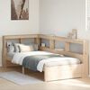 vidaXL Cama con estanter&iacute;a sin colch&oacute;n madera maciza de pino 75x190 cm