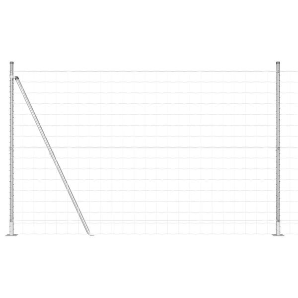 vidaXL Valla con Poste Plateado 1,4 x 10 m Acero