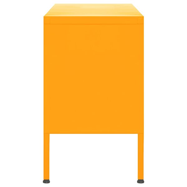 vidaXL Mueble para TV de acero amarillo mostaza 105x35x50 cm