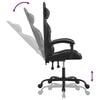 vidaXL Silla gaming giratoria cuero sintético negro y gris