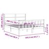 vidaXL Estructura de cama sin colch&oacute;n madera maciza de pino 160x200 cm