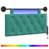 vidaXL Cabecero colgante Con luz LED Tuquesa Terciopelo