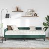 vidaXL Estructura de Cama Esquina con Colch&oacute;n 2 pcs Verde Terciopelo