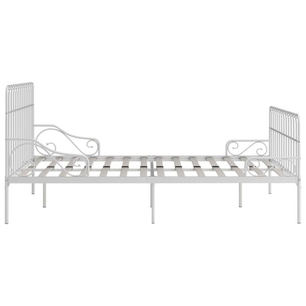 vidaXL Estructura cama con somier sin colchón metal blanco 200x200 cm