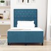 vidaXL Cama tipo Box Spring Azul Oscuro 120 x 200 cm Terciopelo