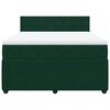 vidaXL Cama box spring con colch&oacute;n terciopelo verde oscuro 140x190 cm
