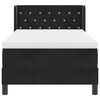 vidaXL Cama tipo Box Spring con colch&oacute;n Negro 200 x 90 cm Terciopelo