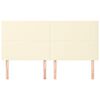vidaXL Cabecero de cama color crema 180x5x118/128 cm Piel sint&eacute;tica