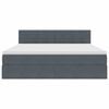 vidaXL Cama con almacenamiento Gris oscuro 160 x 200 cm Terciopelo