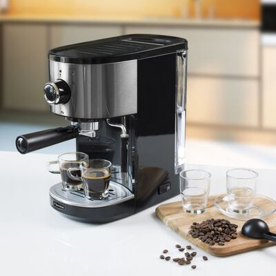 Bestron Cafetera espresso AES800STE acero inoxidable 1450 W 1,25 L