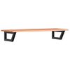 vidaXL Estante de lavabo de pared de acero y madera maciza de roble