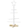 vidaXL &Aacute;rbol de Navidad de metal con soporte KUOPIO 60 cm Acero Blanco