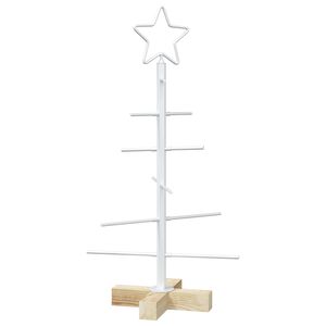 vidaXL &Aacute;rbol de Navidad de metal con soporte KUOPIO 60 cm Acero Blanco