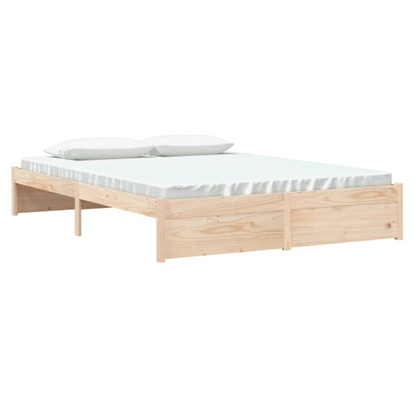 vidaXL Estructura de cama doble sin colchón madera maciza 150x200 cm