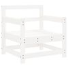 vidaXL Juego de muebles de jardín 7 pzas madera maciza de pino blanco