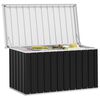 vidaXL Caja de almacenaje para jard&iacute;n gris antracita 129x67x65 cm