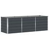 vidaXL Jardinera Antracita 240 x 80 x 75 cm Acero
